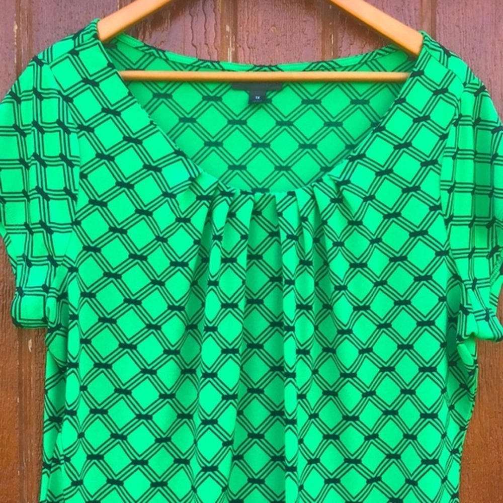 Worthington Blouse with Geometric Pattern